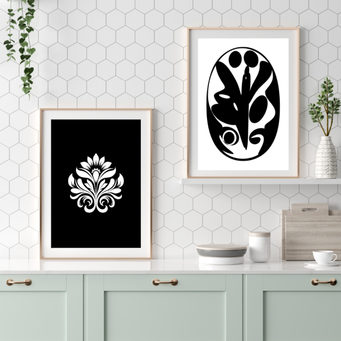 Black and White Art Nouveau Gem - Image 7